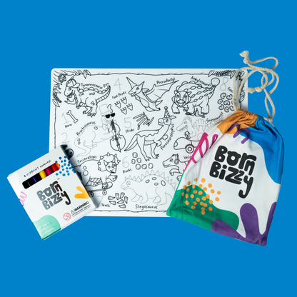 Roarsome Dinosaur Reusable Silicone Drawing Mat Set